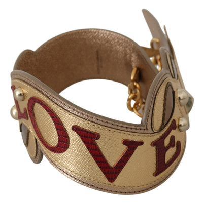 Gold Leather LOVE Bag Accessory Shoulder Strap