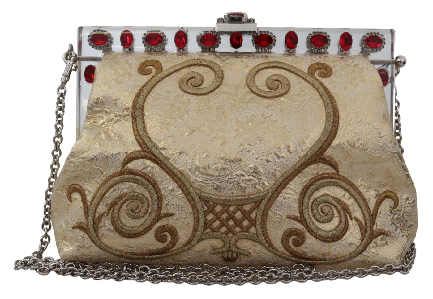 Gold Brocade Crystal Shoulder Borse VANDA Bag