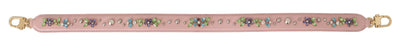 Pink Leather Crystal Stud Accessory Shoulder Strap