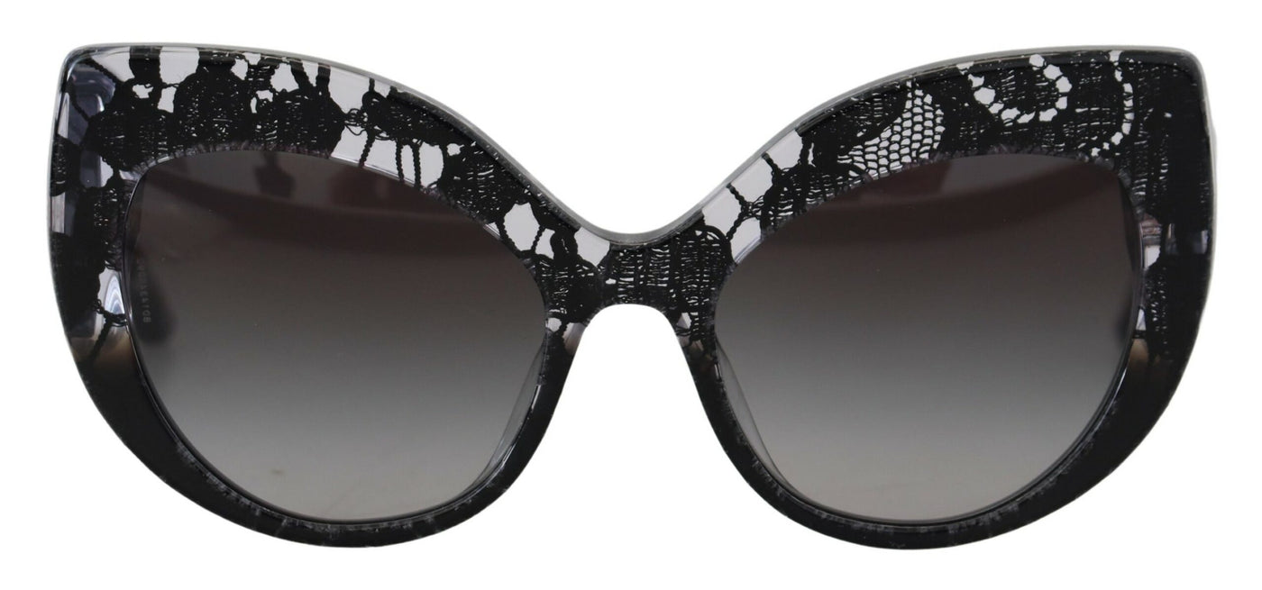 Black DG4321-F Acetate Lace Gradient Sunglasses