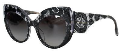 Black DG4321-F Acetate Lace Gradient Sunglasses