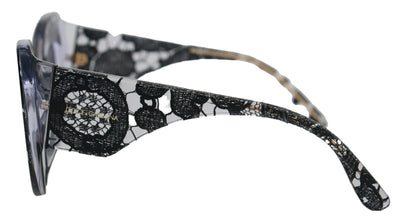 Black DG4321-F Acetate Lace Gradient Sunglasses