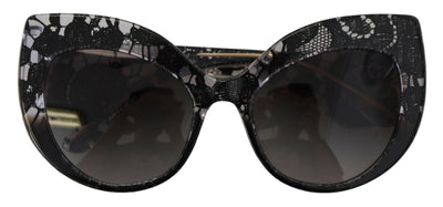 Black DG4321-F Acetate Lace Gradient Sunglasses