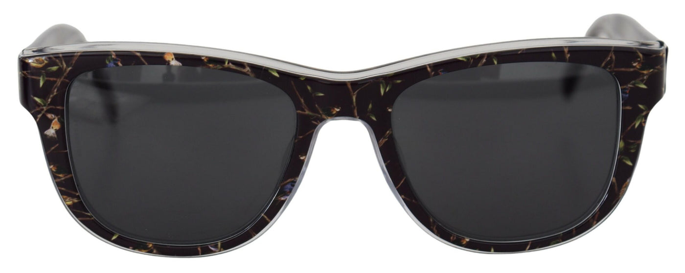 Black DG4284 Acetate Bird Square Full Rim Sunglasses