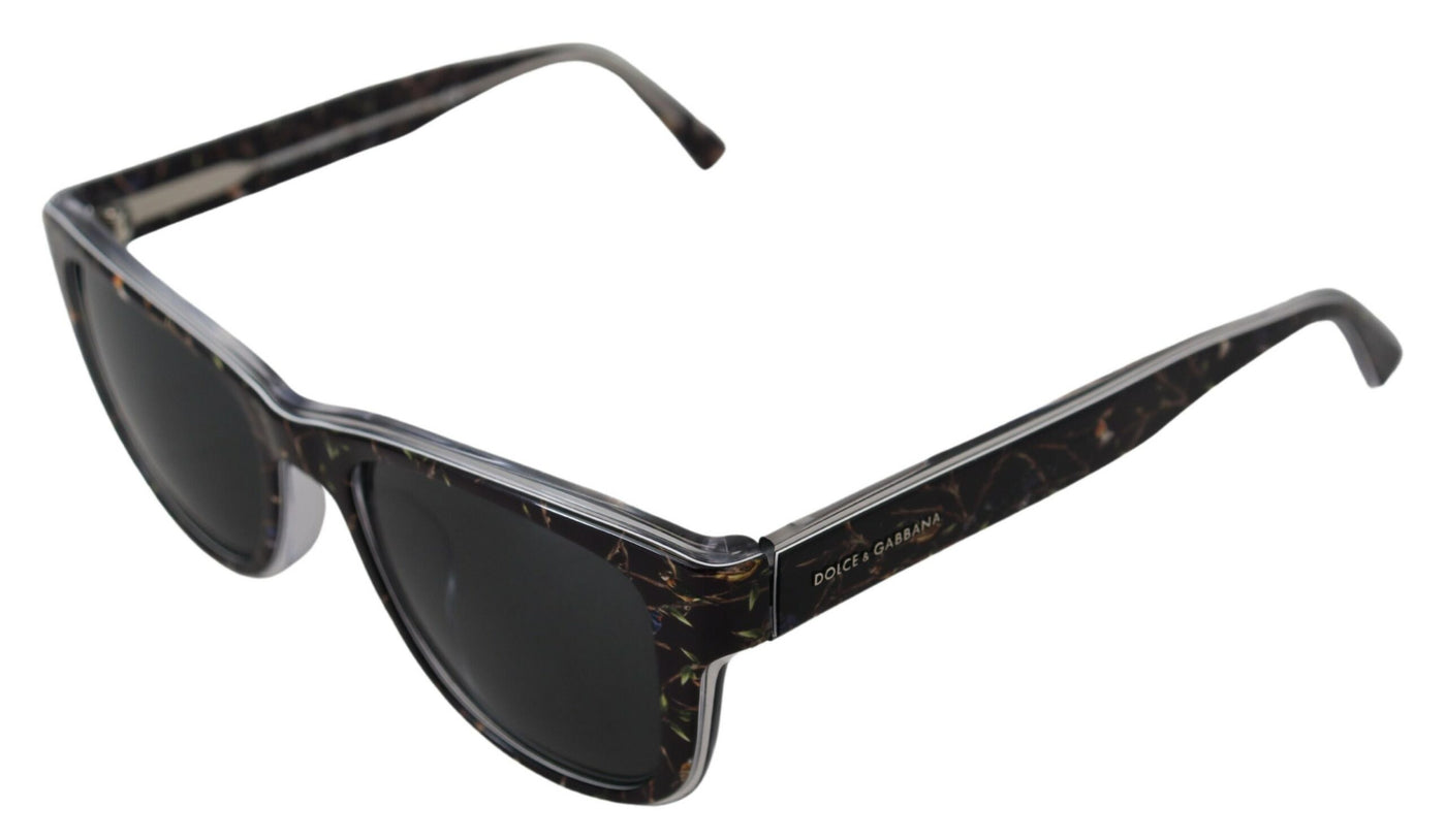 Black DG4284 Acetate Bird Square Full Rim Sunglasses