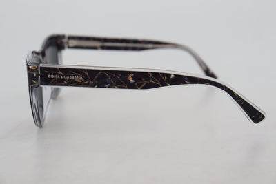 Black DG4284 Acetate Bird Square Full Rim Sunglasses