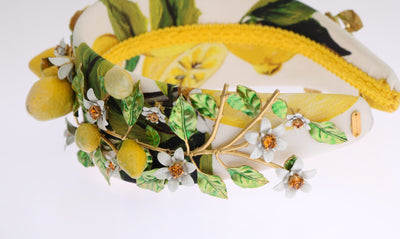 Yellow Lemons Sicily Crystal Diadem Tiara Headband