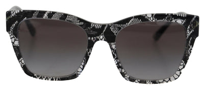 Black DG4384 Lace Square Acetate Full Rim Sunglasses