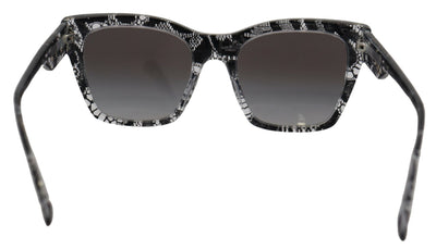 Black DG4384 Lace Square Acetate Full Rim Sunglasses