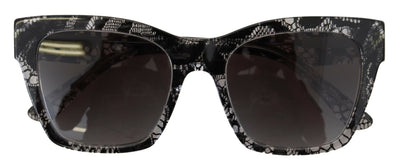 Black DG4384 Lace Square Acetate Full Rim Sunglasses