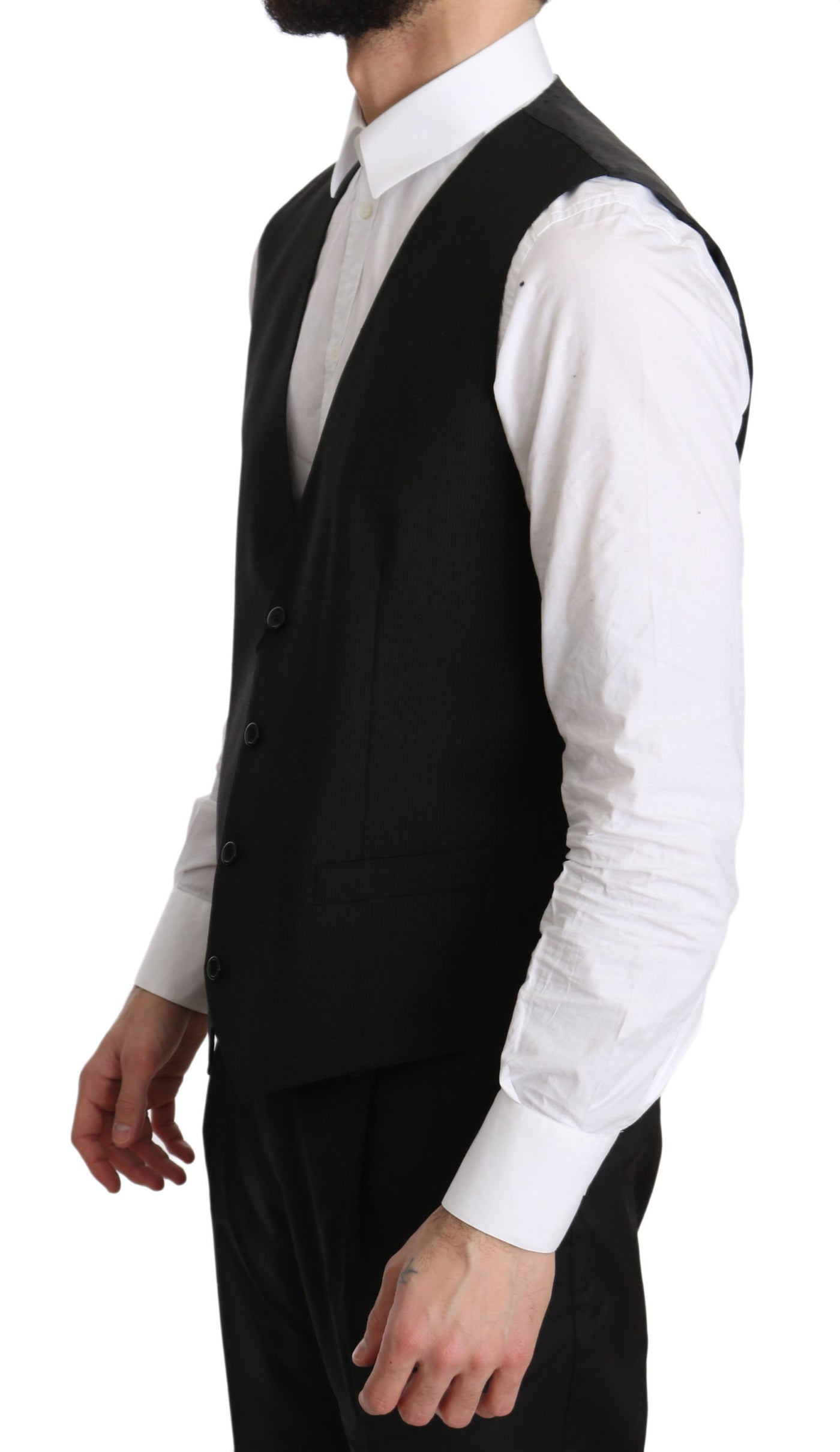 Gray Gilet STAFF Regular Fit Formal Vest