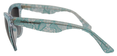 Blue DG4190 Lace Crystal Acetate Butterfly Sunglasses