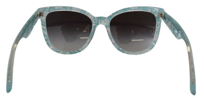 Blue DG4190 Lace Crystal Acetate Butterfly Sunglasses