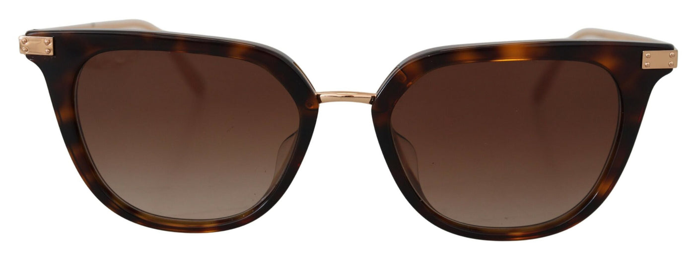 Brown DG4363F Havana Acetate Frame Irregular Sunglasses