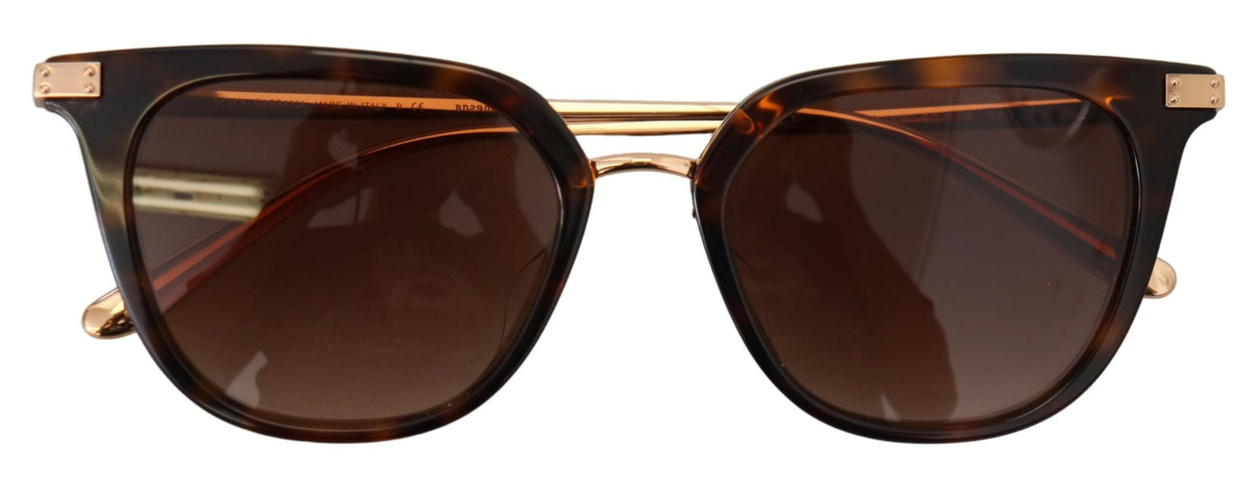 Brown DG4363F Havana Acetate Frame Irregular Sunglasses