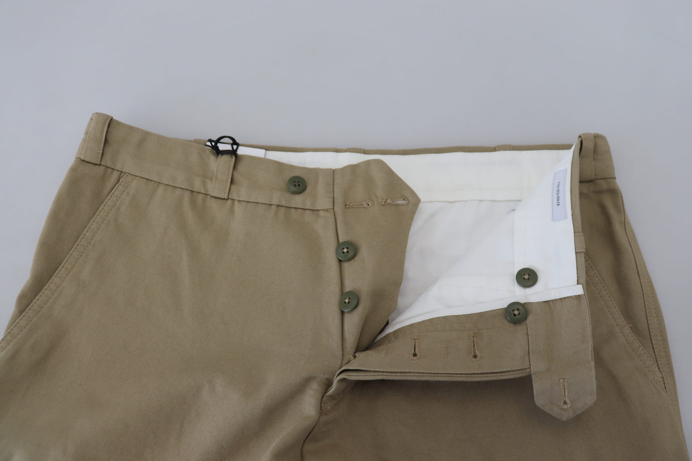 Brown Cotton Men Casual Cargo Pants