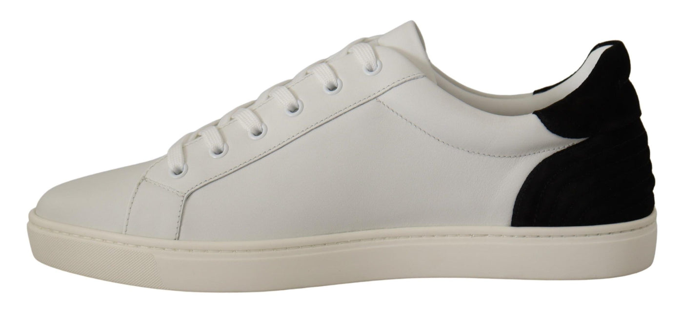 White Suede Leather Low Tops Sneakers