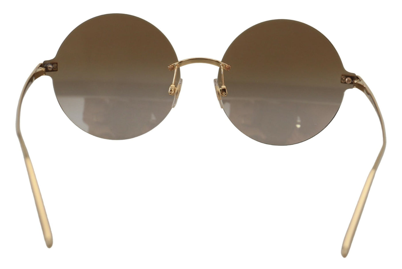 Gold DG2228 Women Round Gradient Lenses Sunglasses