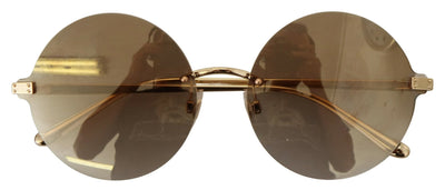 Gold DG2228 Women Round Gradient Lenses Sunglasses