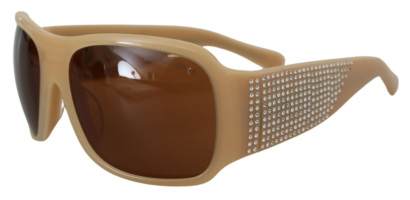 Cream DG4027B Swarovski Stones Brown Lens Sunglasses