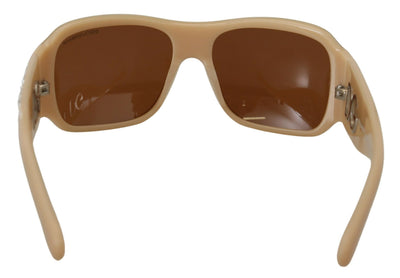 Cream DG4027B Swarovski Stones Brown Lens Sunglasses