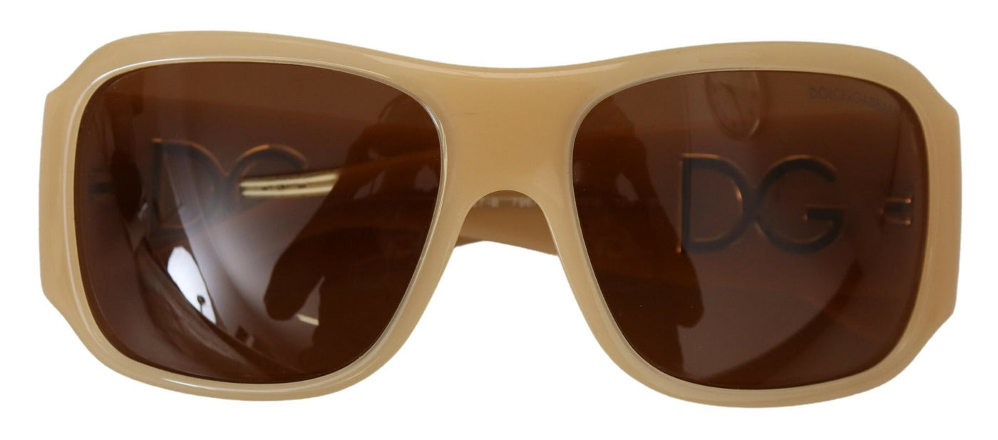 Cream DG4027B Swarovski Stones Brown Lens Sunglasses