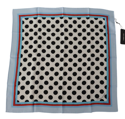 Multicolor Silk Polka Dots Square Scarf