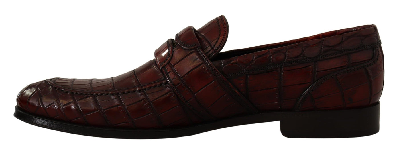 Bordeaux Exotic Leather Dress Derby  Shoes