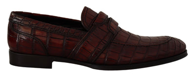 Bordeaux Exotic Leather Dress Derby  Shoes