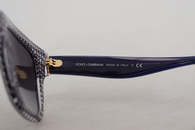 Gray Printed DG4277 Rectangle Gold Logo Badge Sunglasses