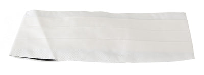 White Men Waist Belt 100% Silk Cummerbund