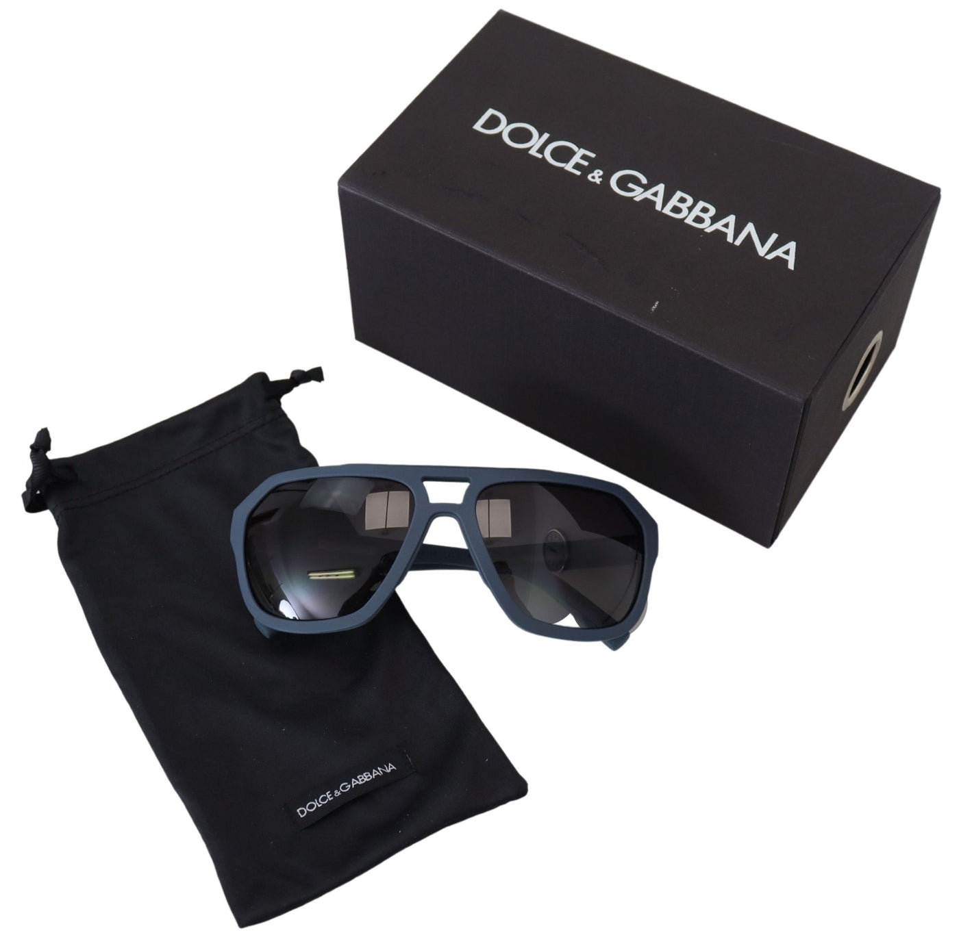 Black DG4355F Acetate Aviator Full Rim Lenses Sunglasses