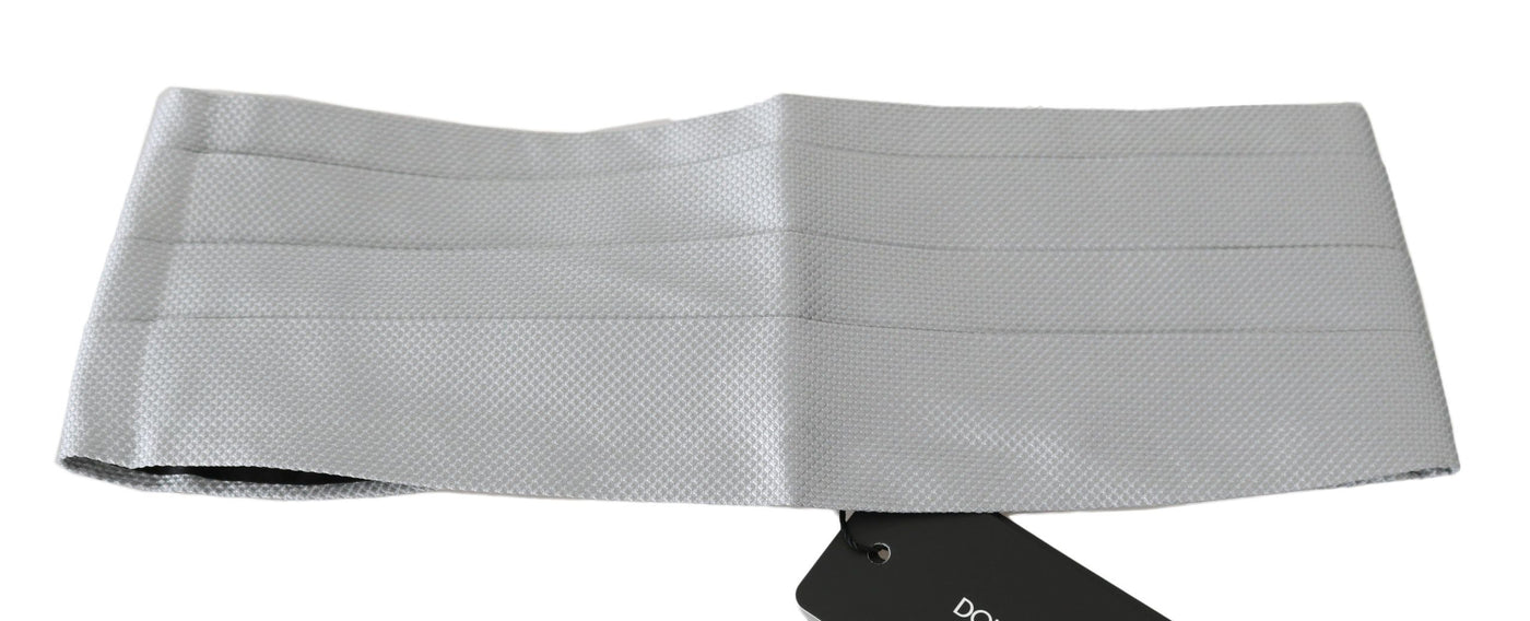 Gray Men Waist Belt 100% Silk Cummerbund