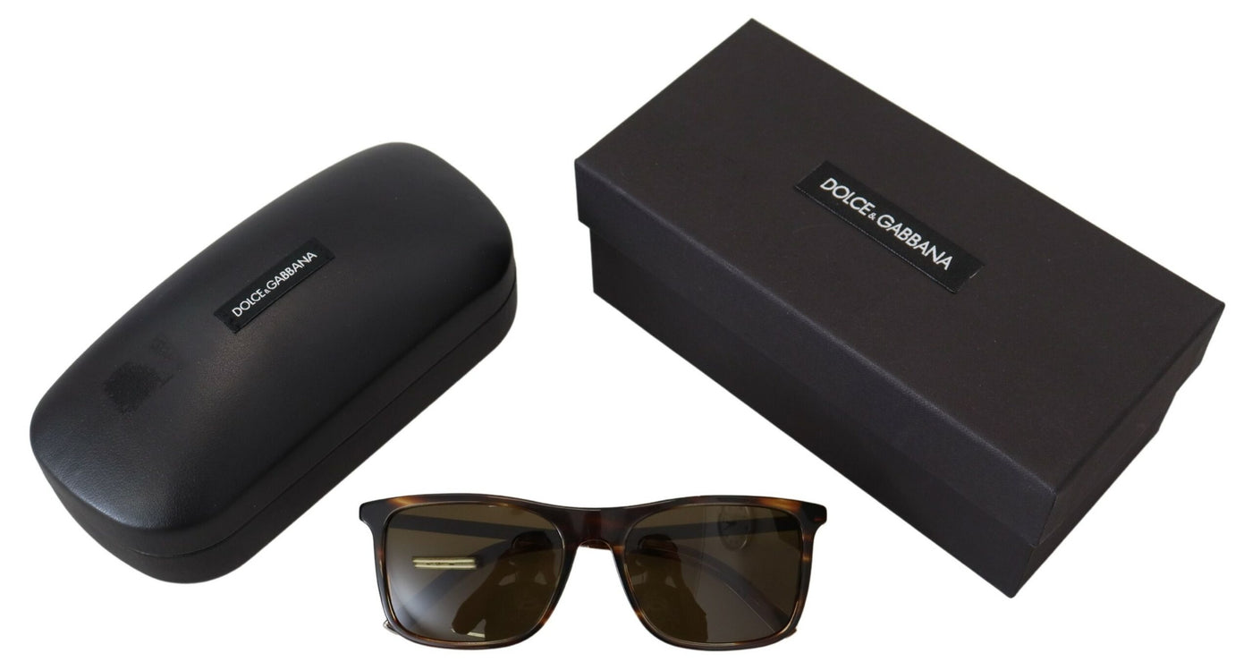 Brown BASALTO Rectangle Full Rim Sunglasses