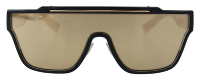 Black DG6125 Full Rim Frame Yellow Lens Sunglasses