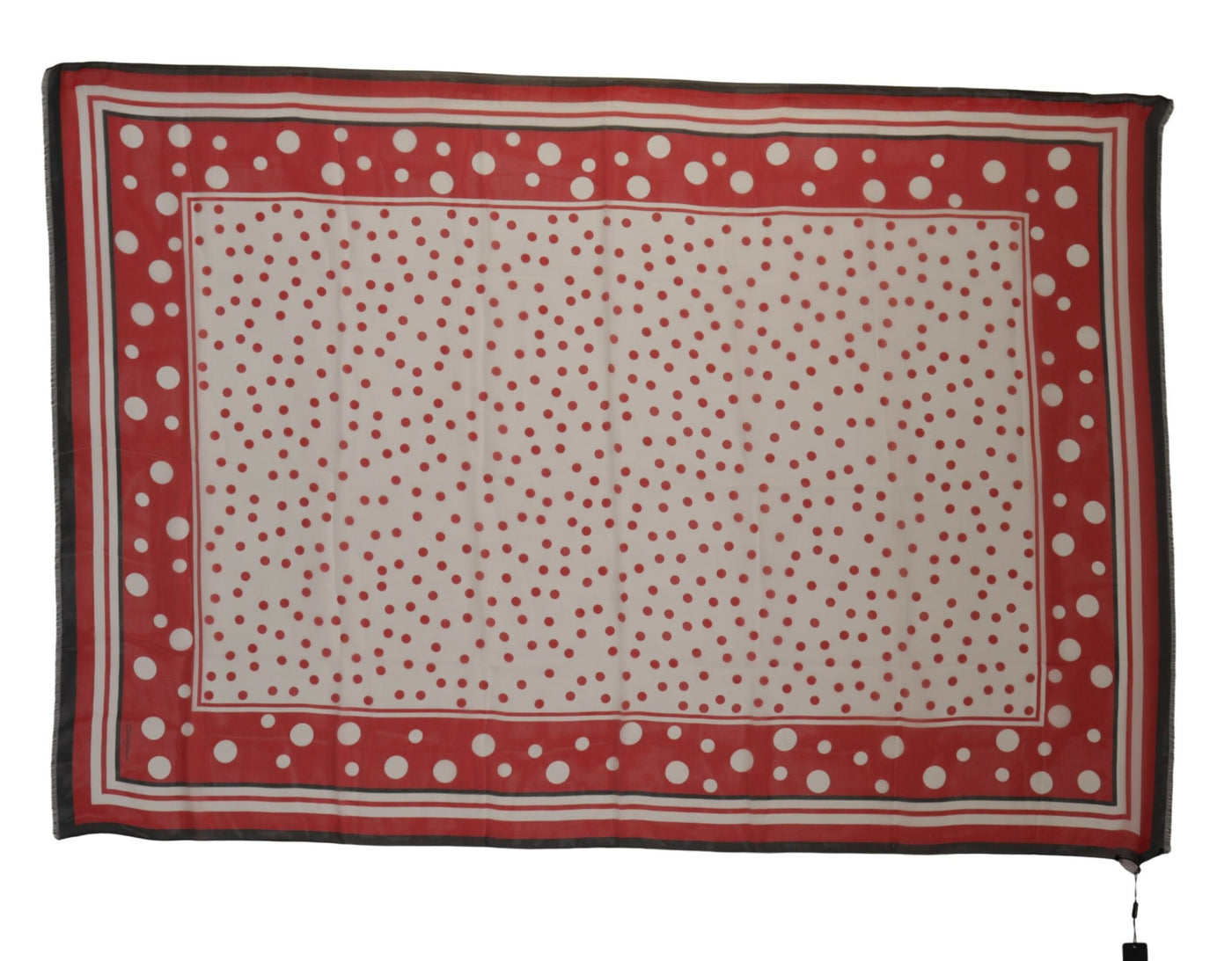 Red White Polka Dots Shawl Wrap Scarf