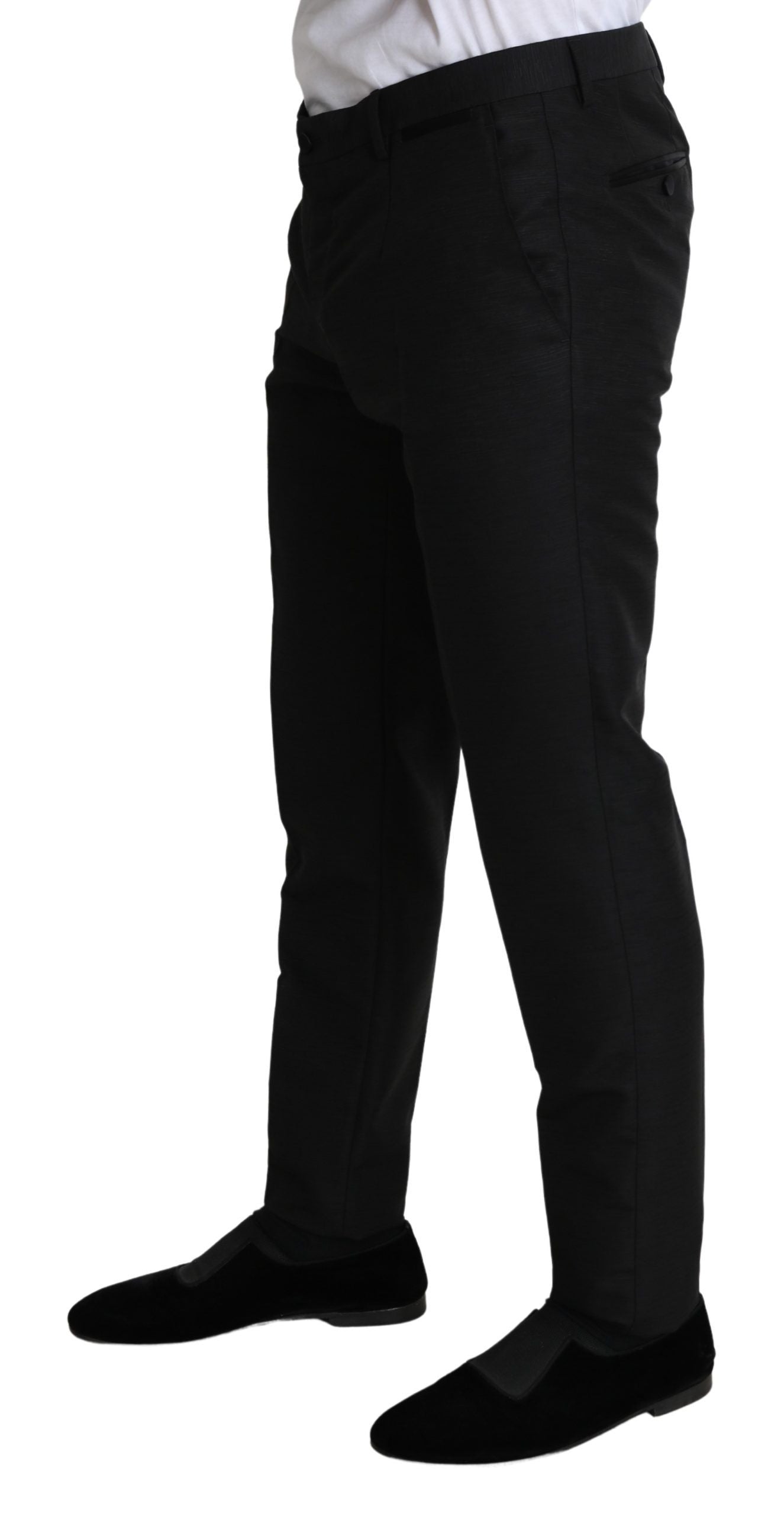 Black Wool Skinny Formal Trouser Pants