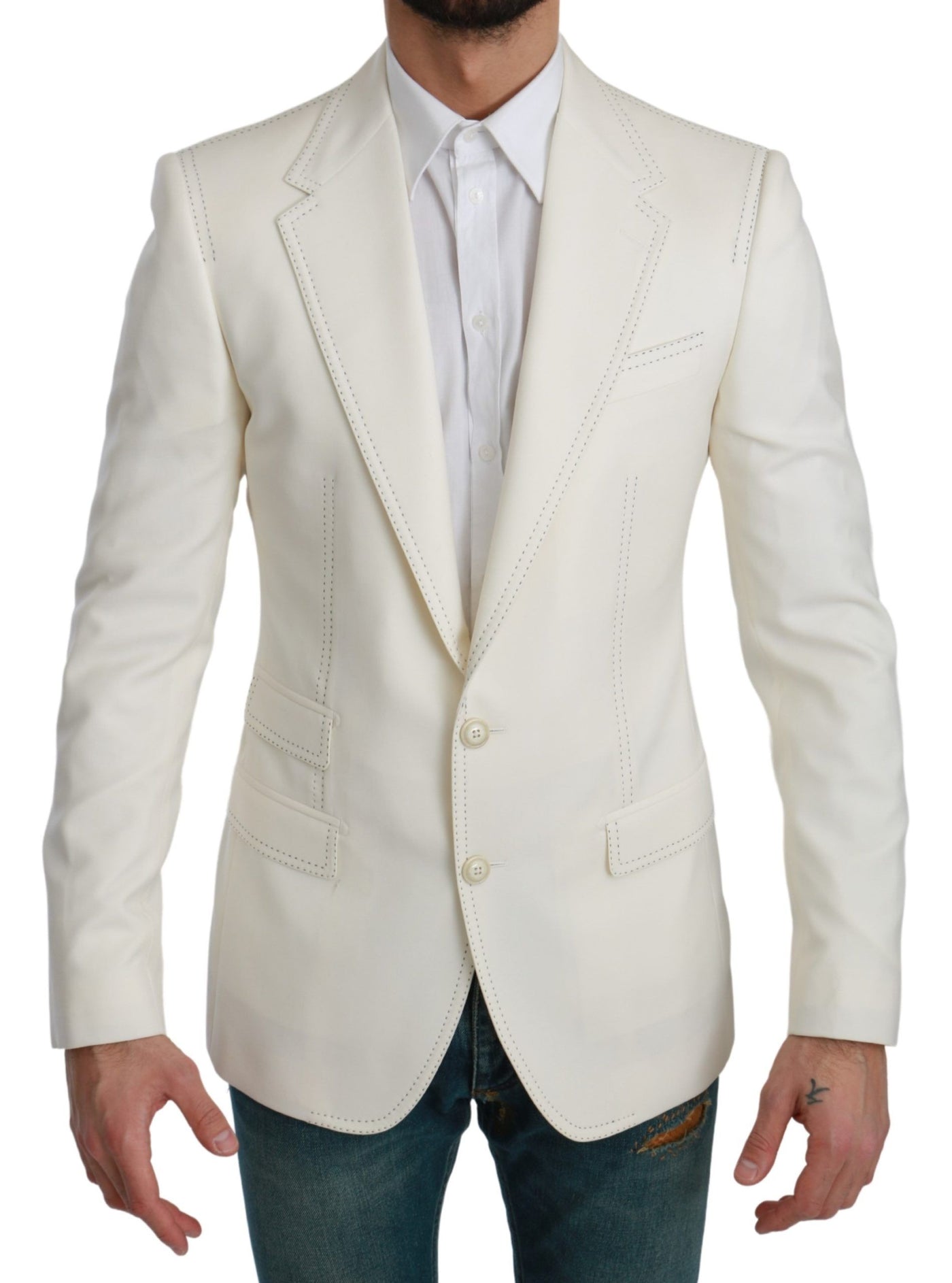 SICILIA Cream Single Breasted Formal Blazer