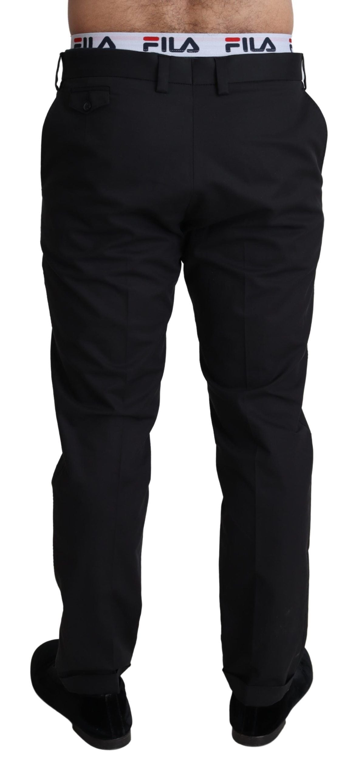 Black Cotton Stretch Dress Formal Trouser Pants