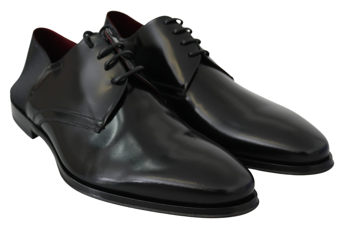 Black Patent Leather Lace Derby Shoes