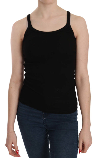 Black Sleeveless Spaghetti Strap Blouse