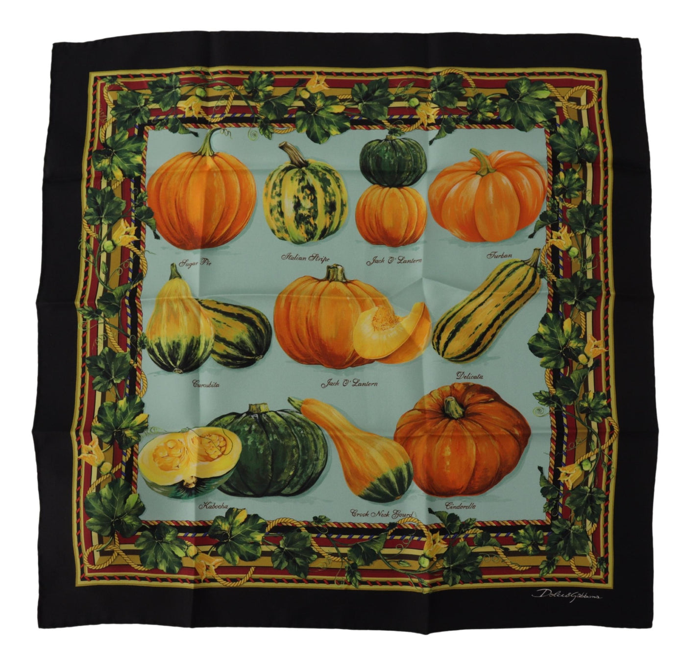 Multicolor Vegetables Print Square Wrap Scarf