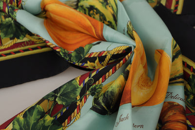 Multicolor Vegetables Print Square Wrap Scarf