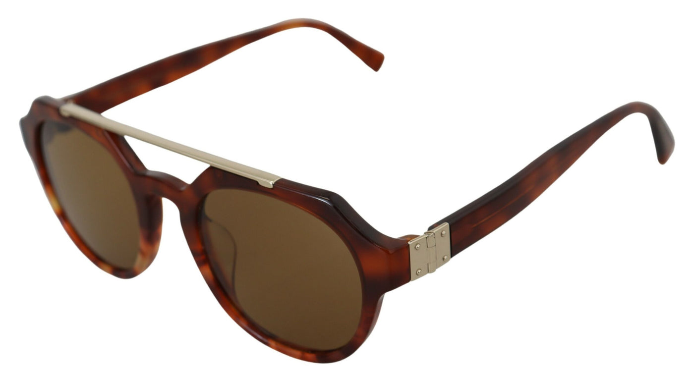 Brown DG4313F Plastic Full Rim Pilot Shape Sunglasses