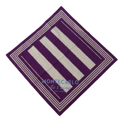 Purple Stripes Montecarlo Square Wrap Scarf