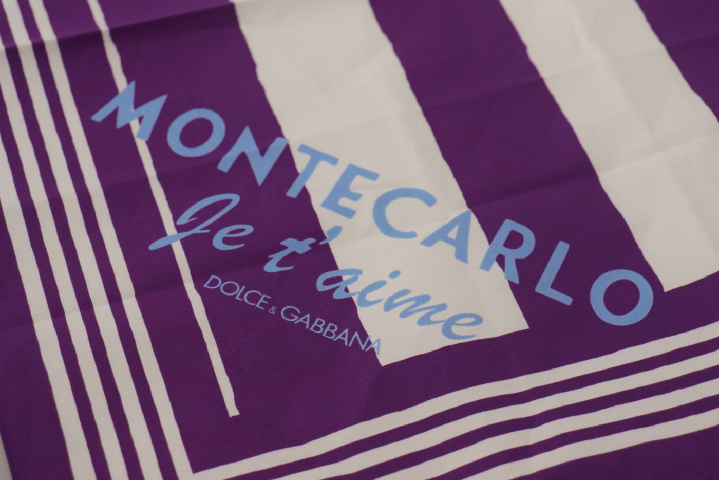 Purple Stripes Montecarlo Square Wrap Scarf