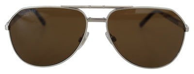 White Gold Plated Aviator Brown Lens DG2106K Sunglasses