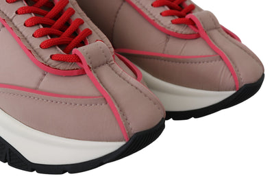 Ballet Pink and Red Raine Sneakers