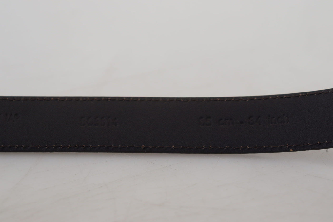 Dark Brown Leather Antique Metal Buckle Men Belt