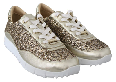 Gold Leather Antique Monza Sneakers